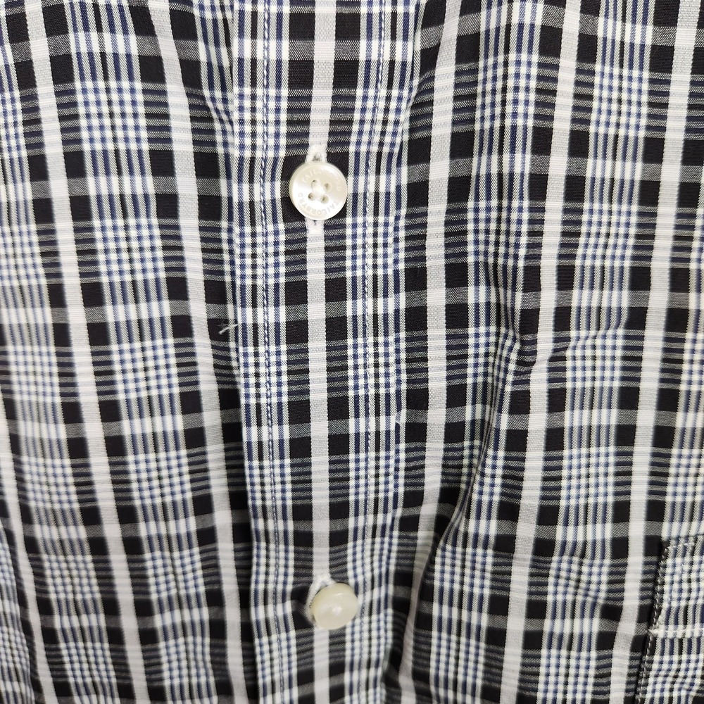 TailorByrd Shirt Mens 2XL Black White Plaid Button Down Long Sleeve Cotton XXL - Picture 3 of 11